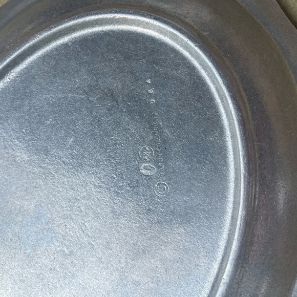 Vtg RWP Wilton Columbia PA 12.5” Queen Anne Style Pewter Serving Platter Tray - Picture 4 of 5